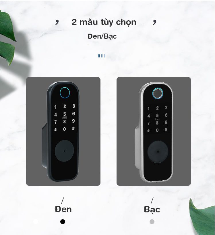 2 màu khóa vân tay
