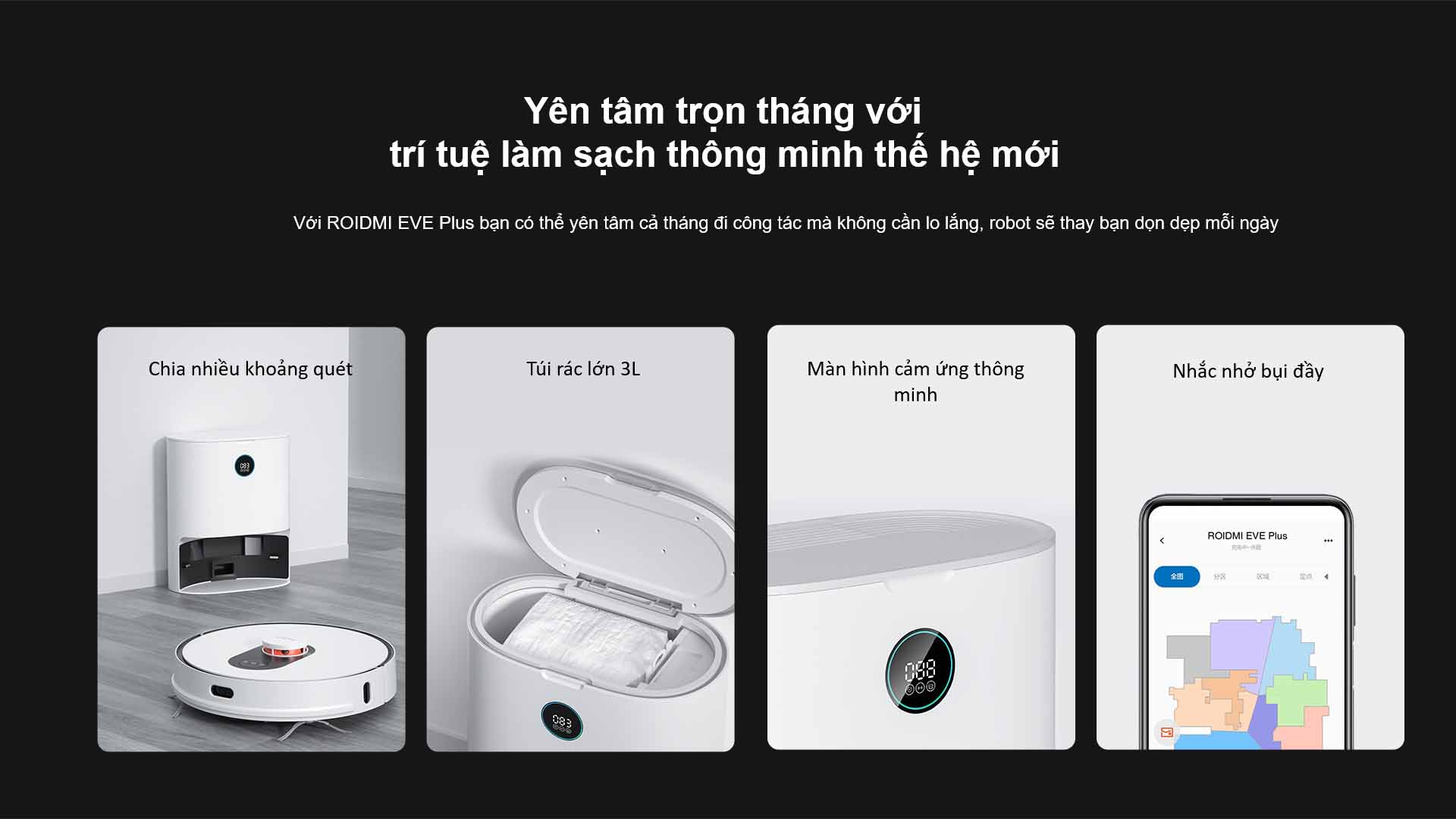 Robot Hút Bụi Lau Nhà Xiaomi Roidmi EVE Plus