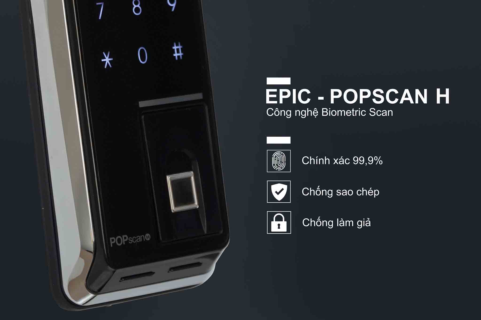 Khóa điện tử Epic Popscan H (Chốt móc)