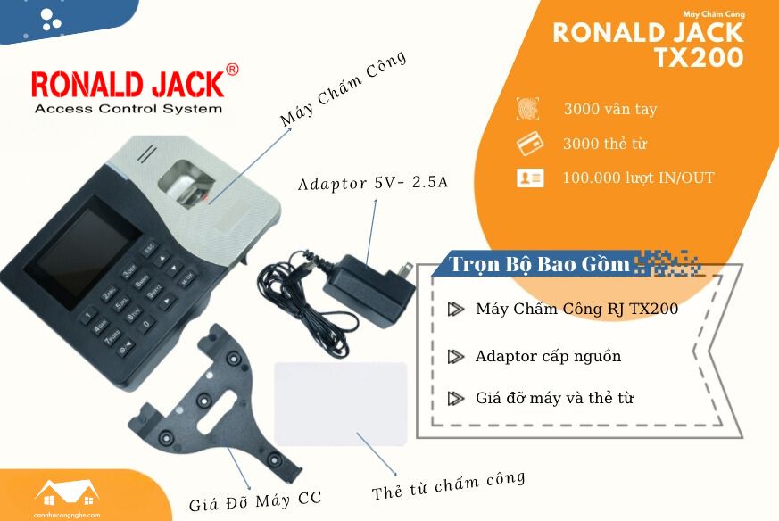 Cannhacongnghe May Cham Cong Ronald Jack Tx200 5