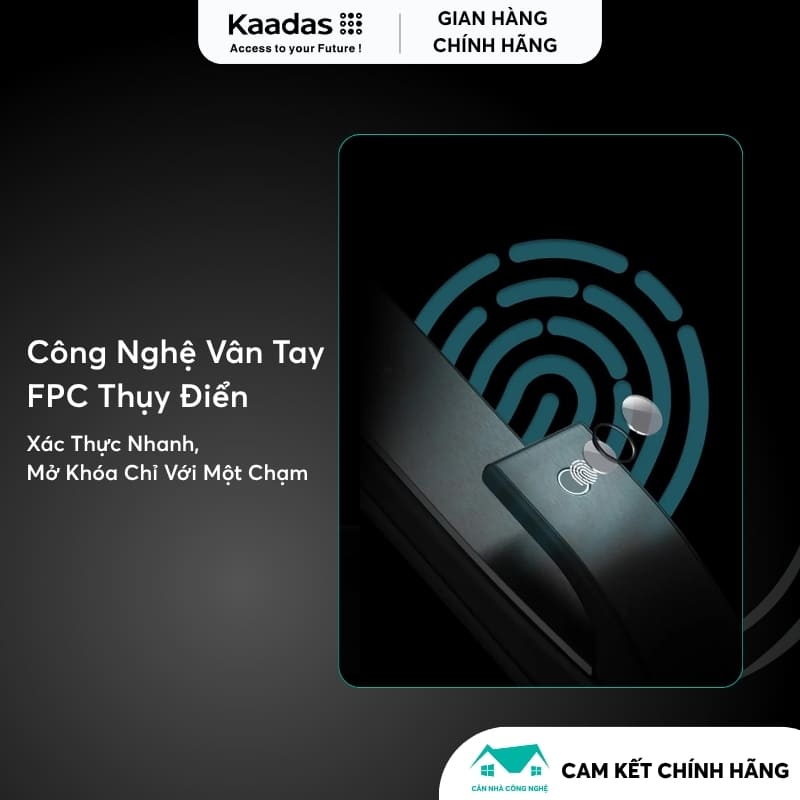 Khóa Vân Tay KAADAS S500C-5W - Kết Nối Wifi - Khoá Cửa Nhập Khẩu Đức - Miễn Phí Lắp Đặt - Ảnh 3