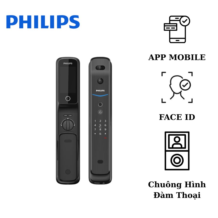Khóa Thông Minh Philips DDL709 FVP-7HWS - Khoá Cửa Nhập Khẩu Chính Hãng