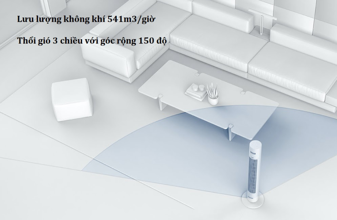 Quạt tháp hơi nước Xiaomi Mijia ZFSLFS01DM – Làm mát nhanh, khử khuẩn ion bạc, điều khiển qua app