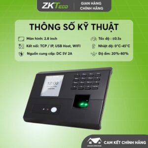 máy chấm công khuôn mặt ZKTeco MB23-VL