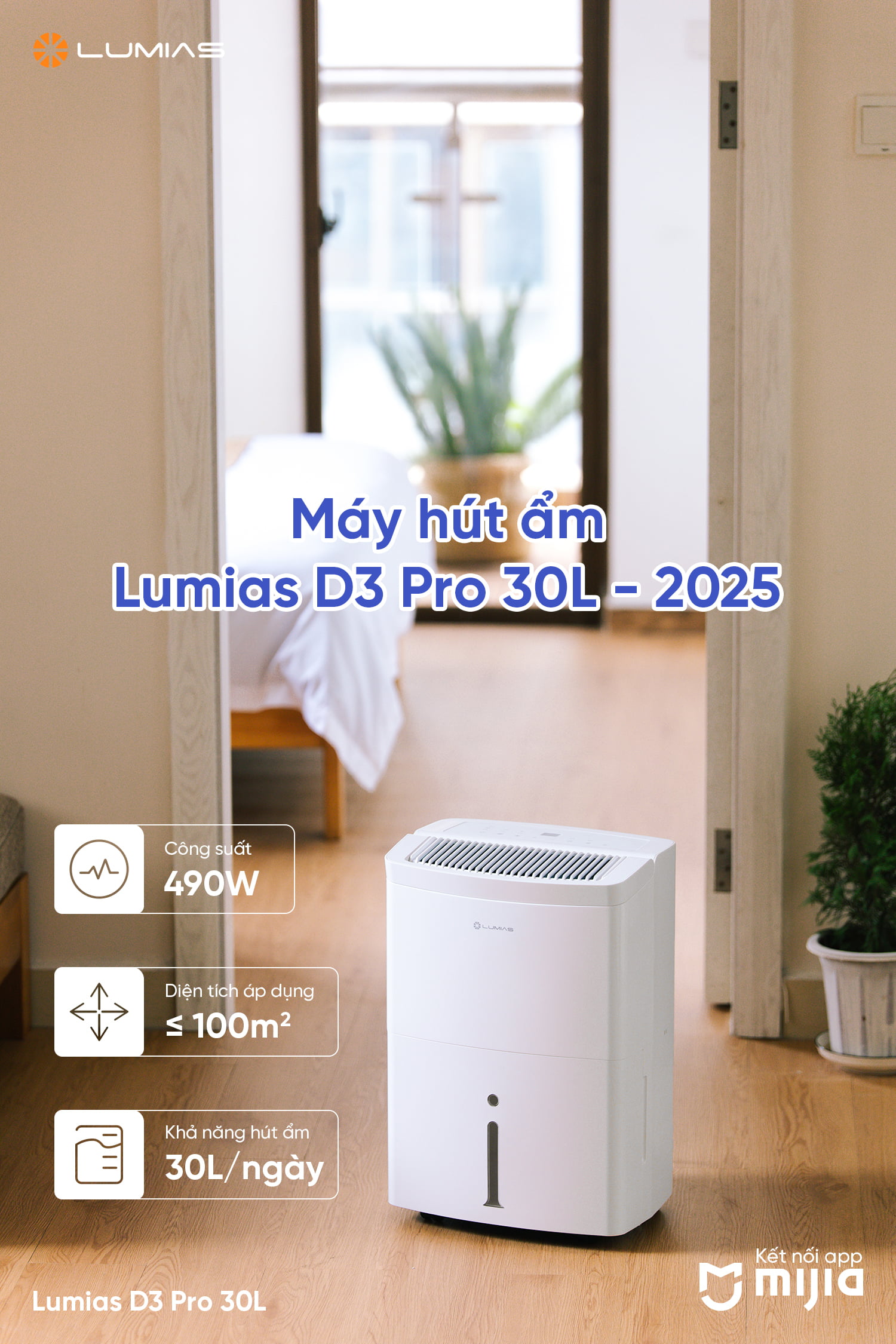 máy hút ẩm xiaomi lumias d3 pro