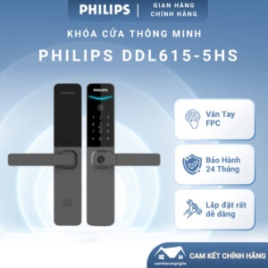 Khóa thông minh Philips DDL615-5HBS – Nhỏ gọn, bảo mật vượt trội