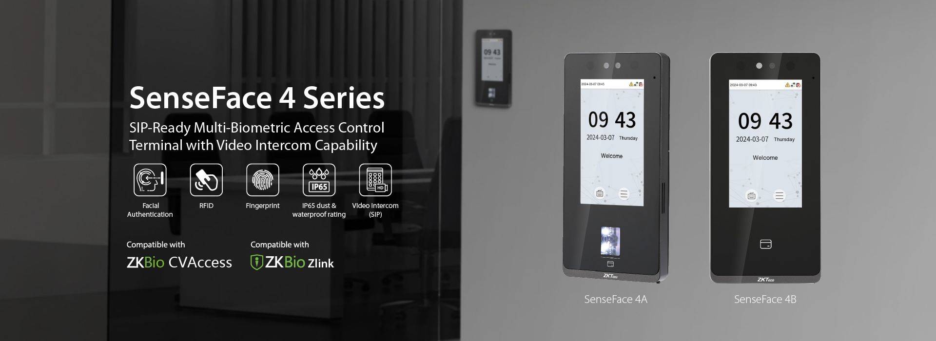 SenseFace 4 Series - Thiết Bị Kiểm Soát Truy Cập Đa Sinh Trắc Mới Nhất