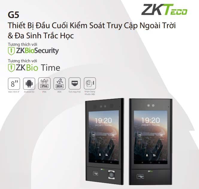 Máy chấm công khuôn mặt ZKTeco G5