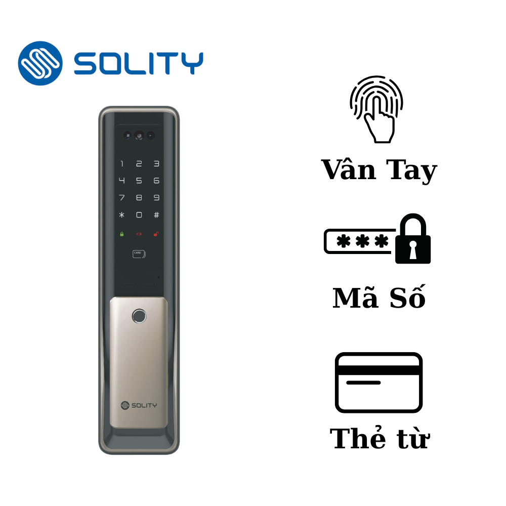 Khóa cửa điện tử nhận diện khuôn mặt Solity GP-6000BAK