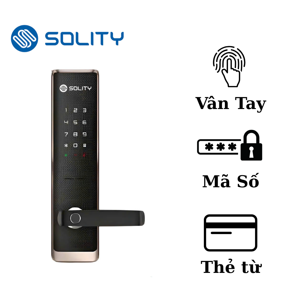 Khóa cửa vân tay điện tử Solity GM-7000BK
