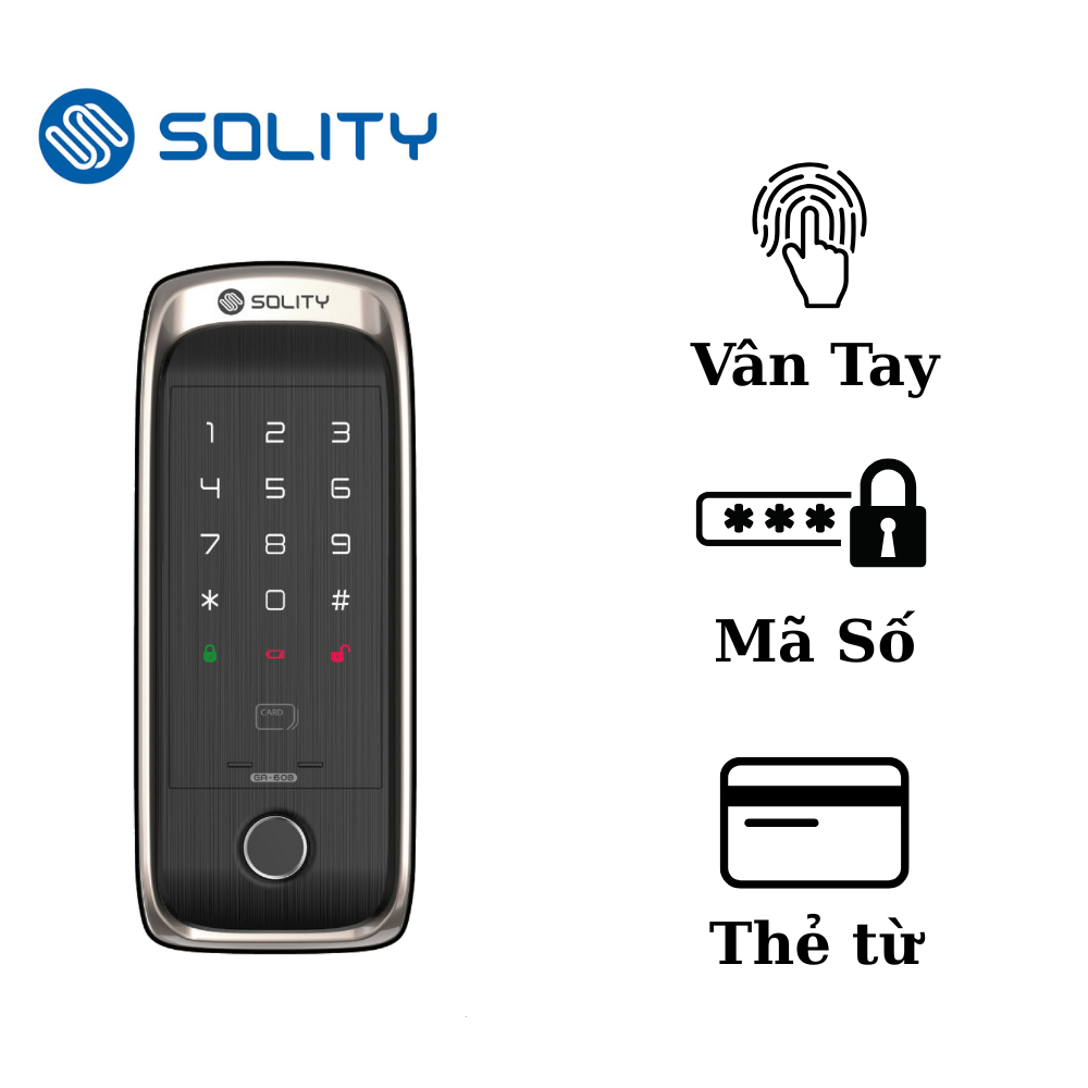Khóa cửa điện tử vân tay Solity GA-60B
