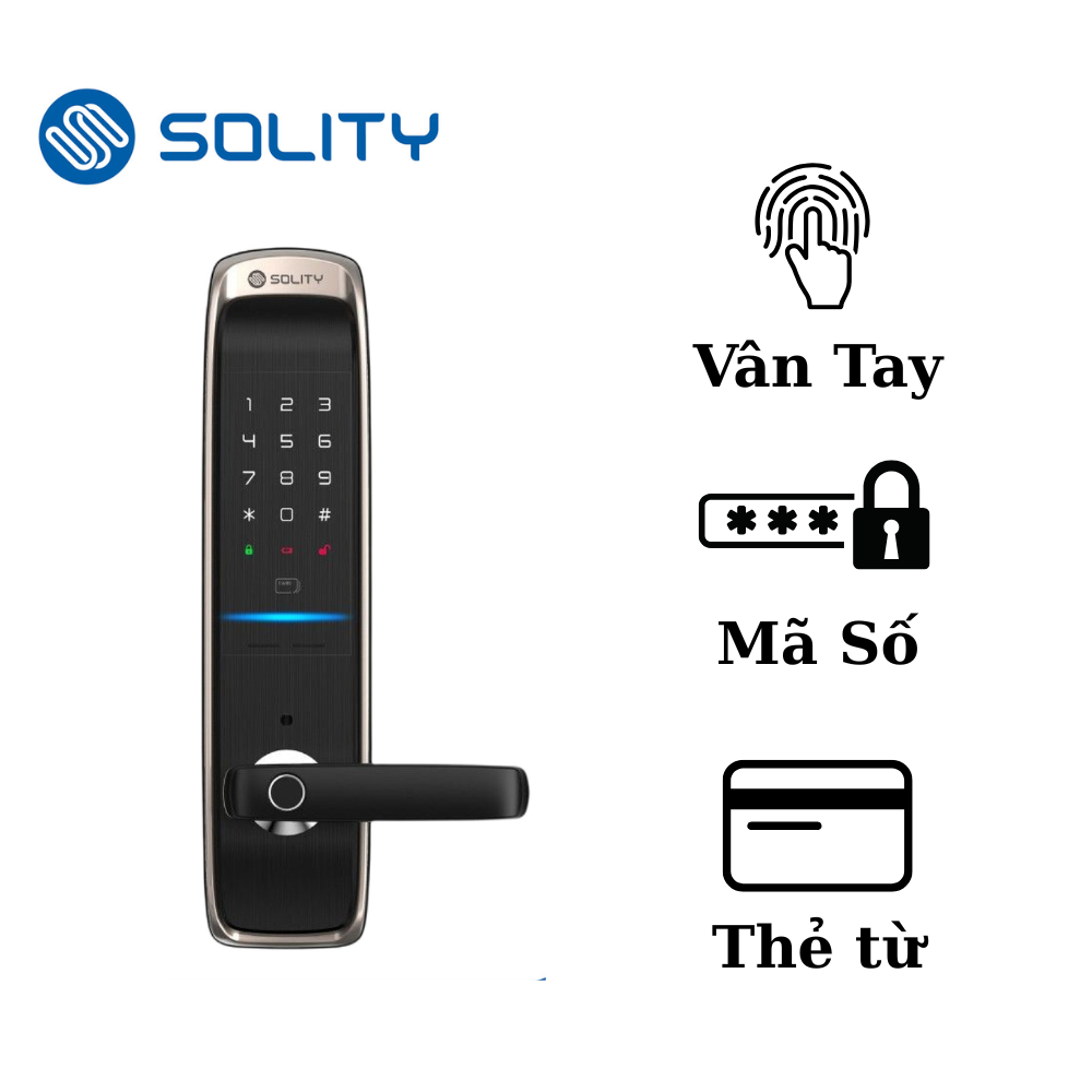 Khóa cửa điện tử vân tay Solity GM-6000BK