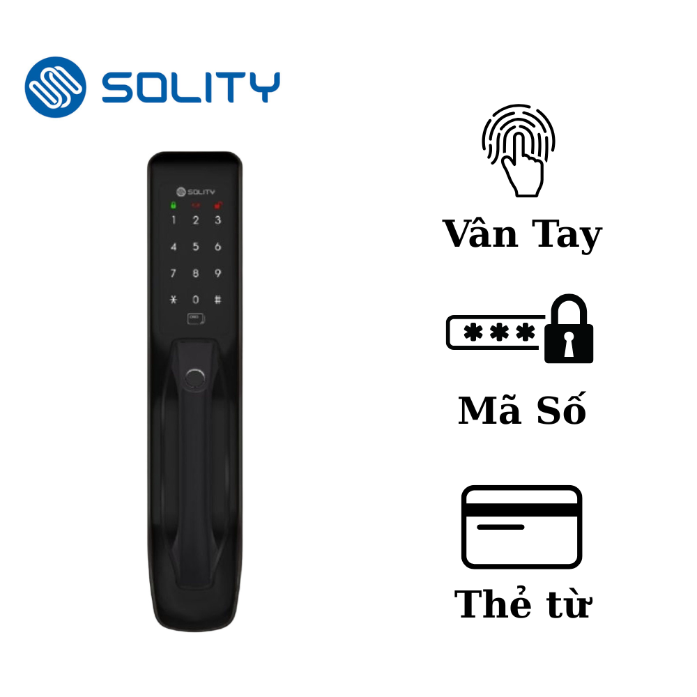 Khóa cửa điện tử vân tay Solity GP-3000BK