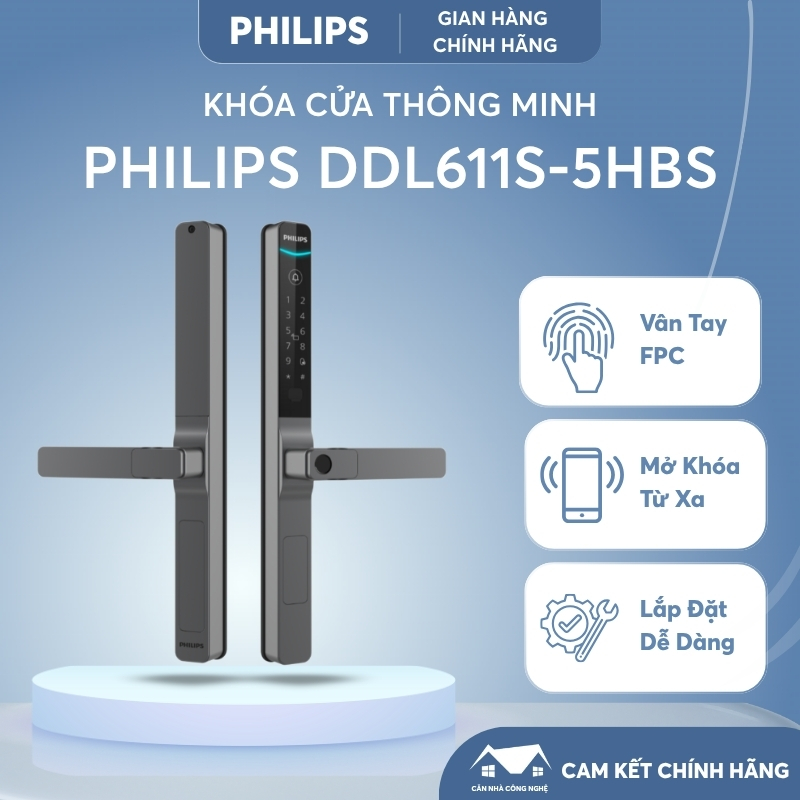 Khóa Thông Minh Philips DDL611S-5HBS