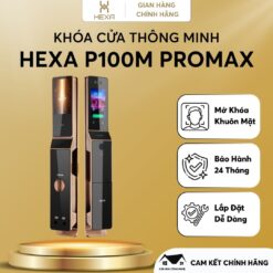 Khóa cửa thông minh Hexa P100M Promax - Khóa thông minh cao cấp, thiết kế sang trọng, bảo mật tuyệt đối