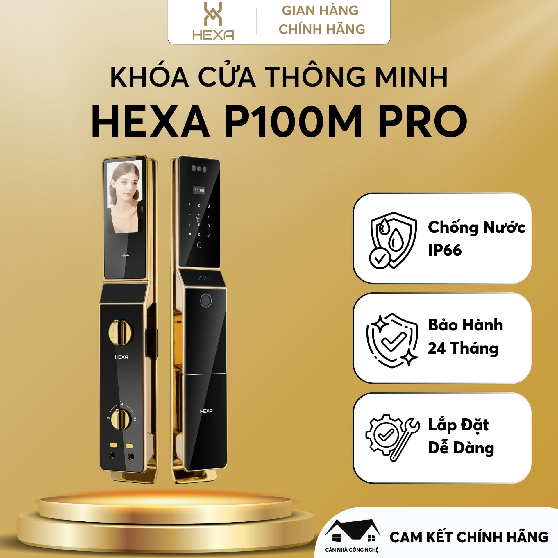 Khóa cửa thông minh Hexa P100M-Pro