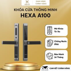 Khóa thông minh tay gạt Hexa A100 - Khóa cửa tay gạt thông minh cao cấp, mở khóa đa dạng