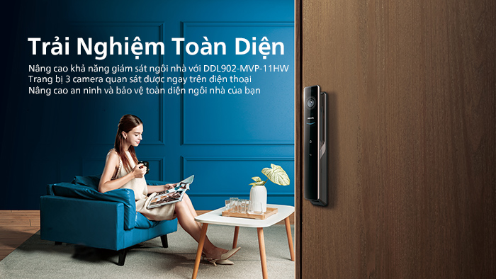 Khóa cửa điện tử Philips DDL902-MFVP-11HWS 