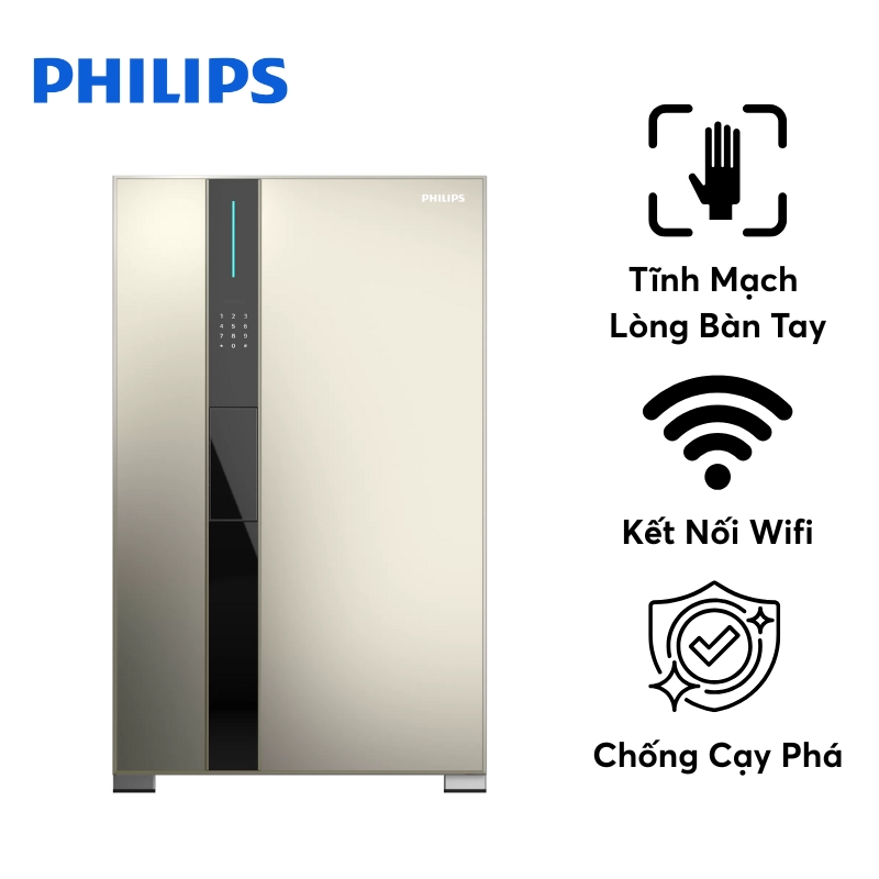 Két Sắt Thông Minh Philips Valis - Công Nghệ Nhận Diện Tĩnh Mạch Lòng Bàn Tay Không Chạm